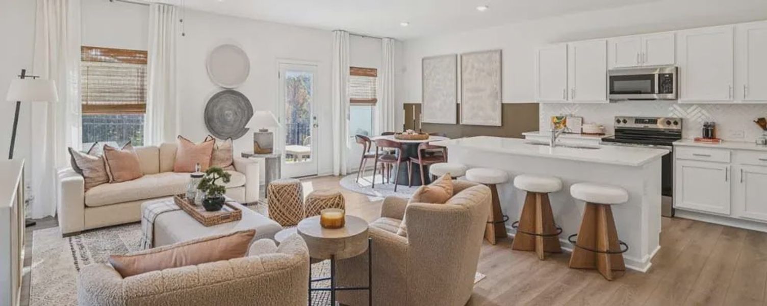 Furnished interior in a model home at Leydenview in Mableton (Image 4).