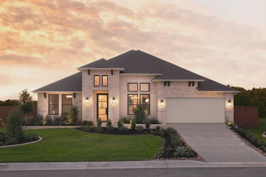 Front exterior of a home in the Megan's Landing community, located in Castroville, TX (Image 2). Front exterior of a home in the Megan's Landing community, located in Castroville, TX (Image 2).