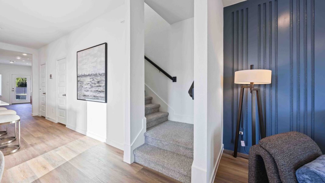 Furnished interior in a model home at Wheatley Oaks in Houston (Image 13).