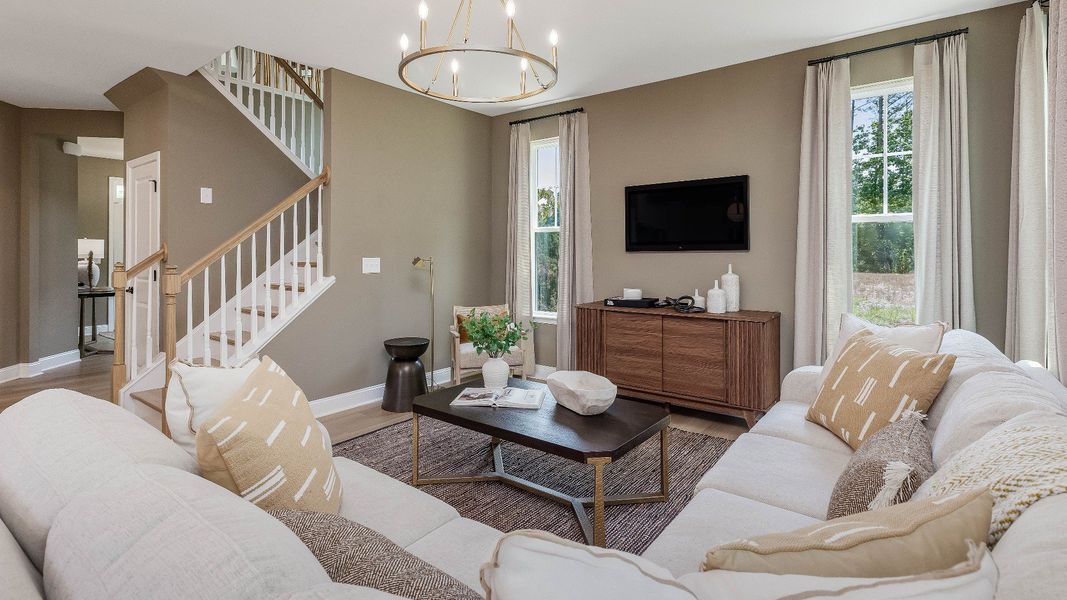 Furnished interior in a model home at The Farm at Neill's Creek in Lillington (Image 17). Furnished interior in a model home at The Farm at Neill's Creek in Lillington (Image 17).