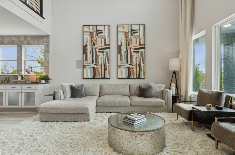 Furnished interior in a model home at Windsong Ranch in Prosper (Image 38).