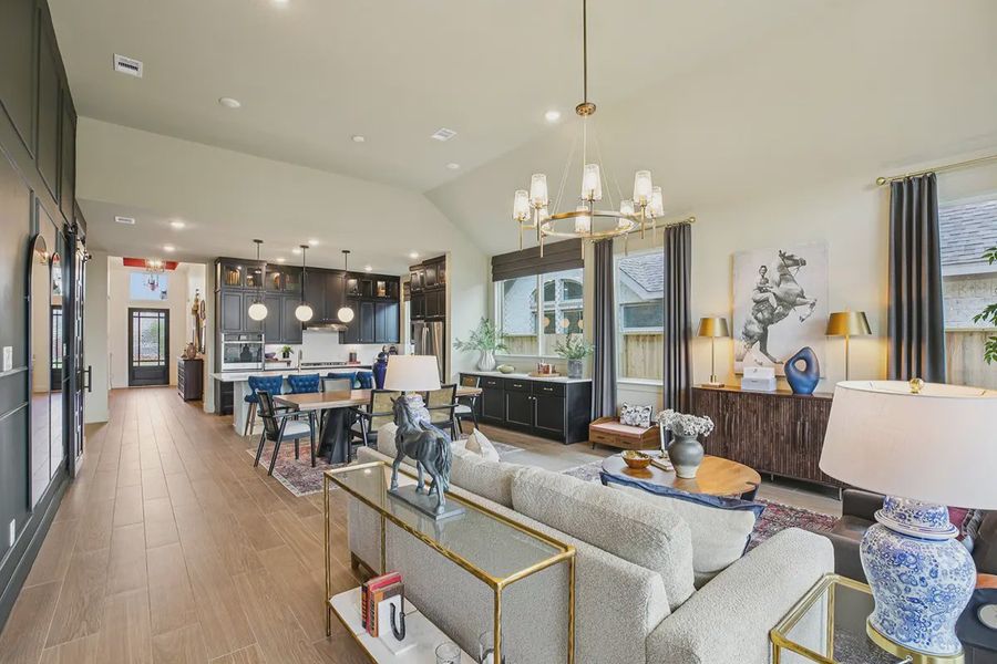 Furnished interior in a model home at Meridiana 50's in Manvel (Image 23).