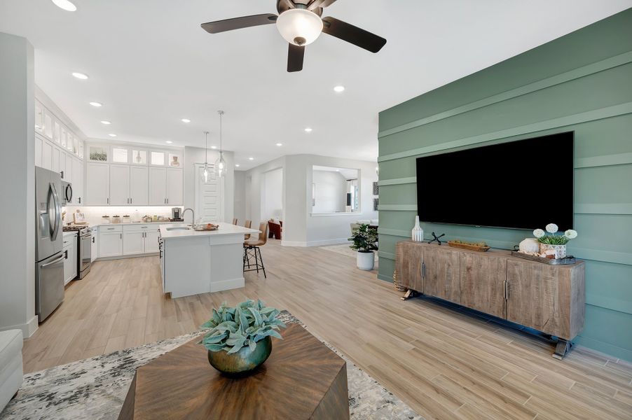 Furnished interior in a model home at The Woodlands Hills - Reserve Collection in Willis (Image 9).
