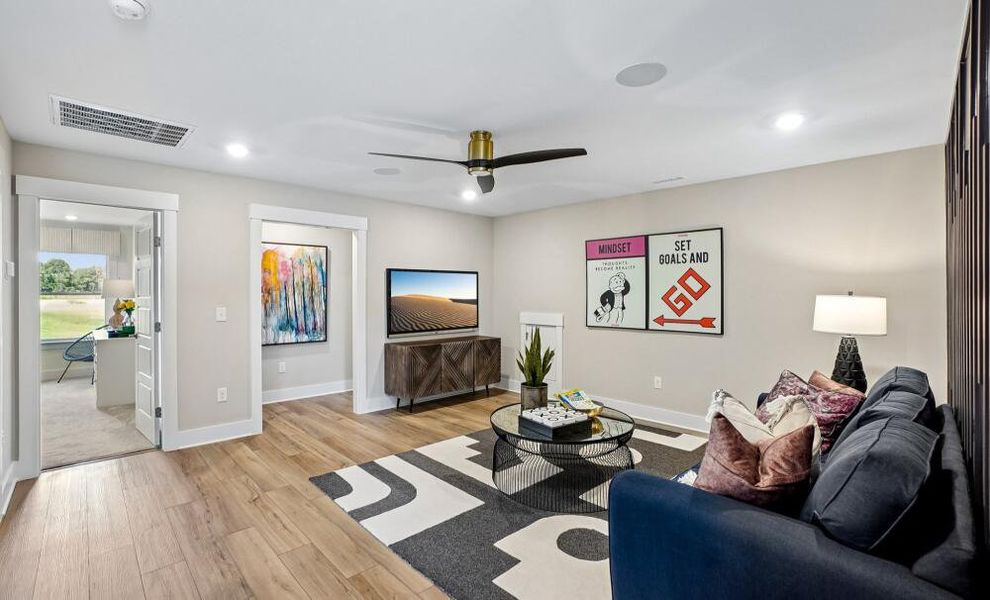 Furnished interior in a model home at High Springs in Clayton (Image 28).