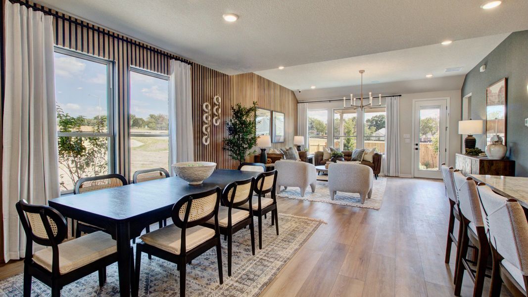 Furnished interior in a model home at Clear Creek in New Braunfels (Image 5).