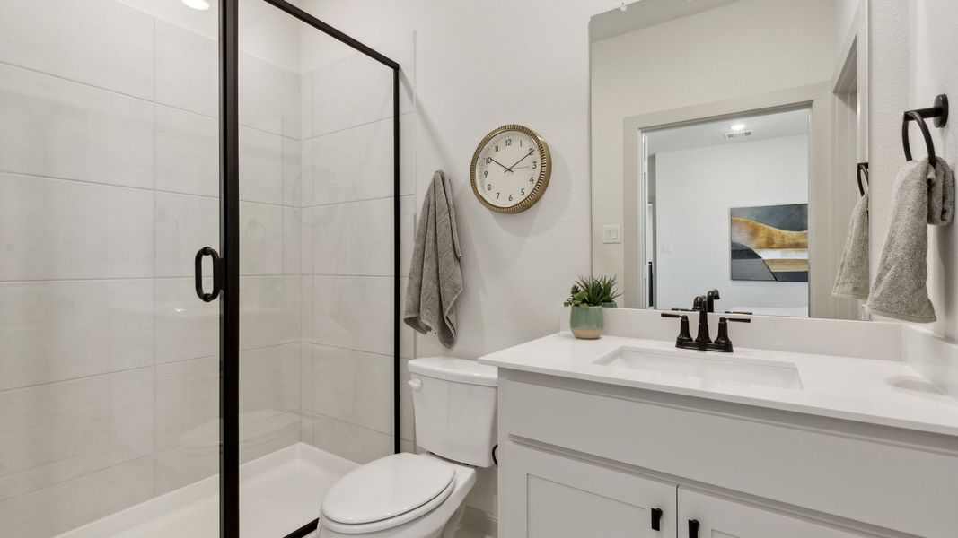 Furnished interior in a model home at Hazelwood 40' Series in Frisco (Image 46). Furnished interior in a model home at Hazelwood 40' Series in Frisco (Image 46).