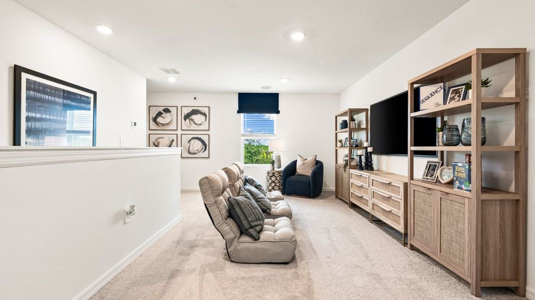 Furnished interior in a model home at Firethorn in Parrish (Image 20).