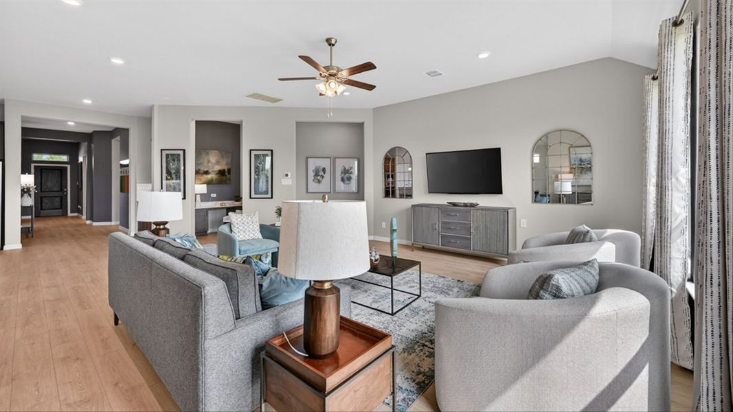 Furnished interior in a model home at Lakeview Pointe in Grand Prairie (Image 34).