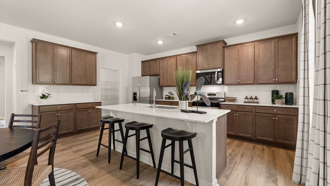 Furnished interior in a model home at Grandview at Lanier in Dawsonville (Image 10).