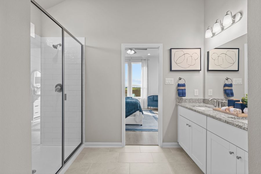 Furnished interior in a model home at Cordova Crossing in Seguin (Image 7). Furnished interior in a model home at Cordova Crossing in Seguin (Image 7).