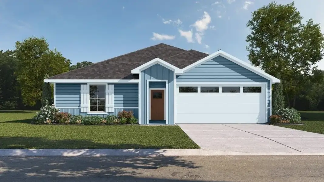 Front exterior of a home in the Lamar Pointe community, located in Rockport, TX (Image 4).