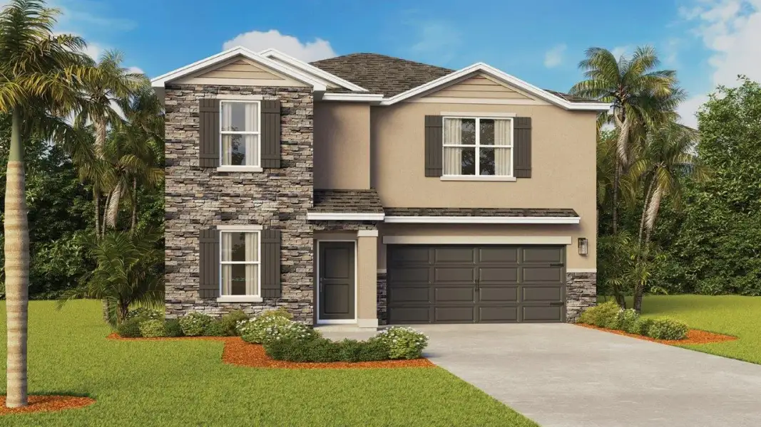 Front exterior of a home in the James Landing community, located in Leesburg, FL (Image 4).