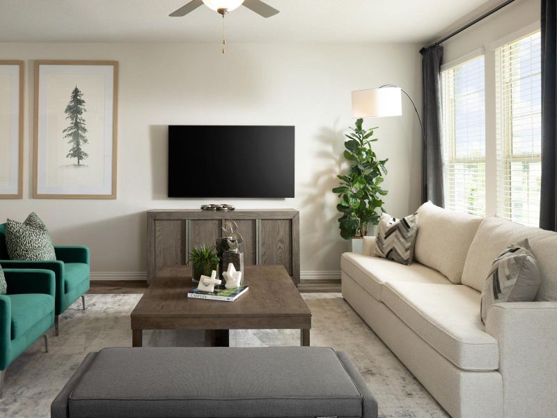 Furnished interior in a model home at Oak Ridge Park in Corinth (Image 7).