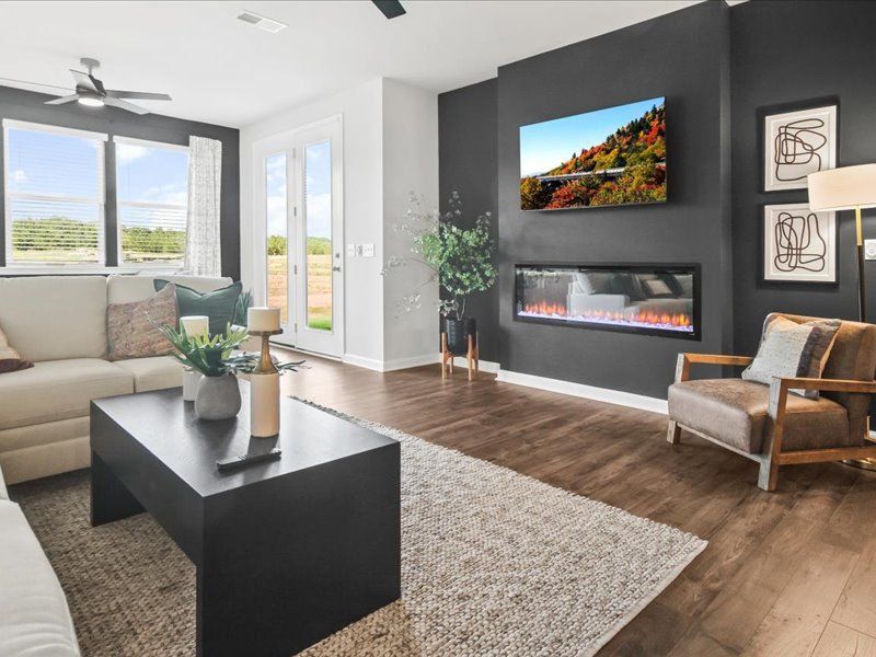 Furnished interior in a model home at Wyndermere in Greenville (Image 4).