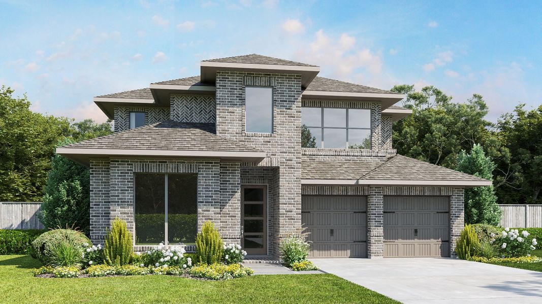 Front exterior of a home in the Candela South 40' community, located in Richmond, TX (Image 3).