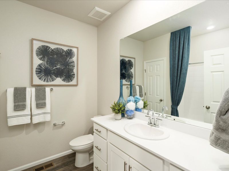 Furnished interior in a model home at Poudre Heights: The Alpine Collection in Windsor (Image 20).