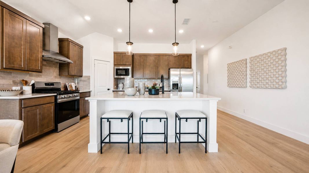 Furnished interior in a model home at Las Lomas in Forney (Image 17).