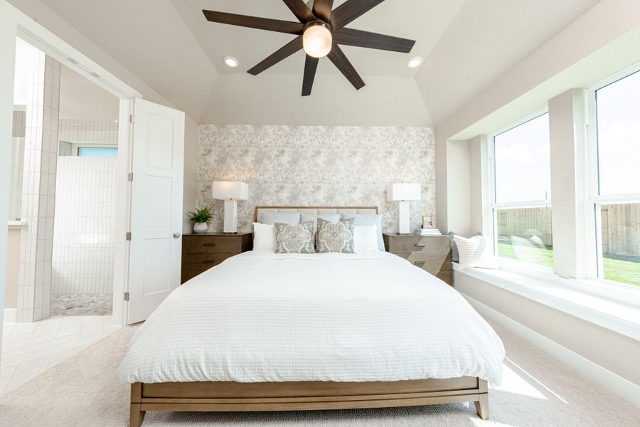 Furnished interior in a model home at Meridiana in Manvel (Image 6).