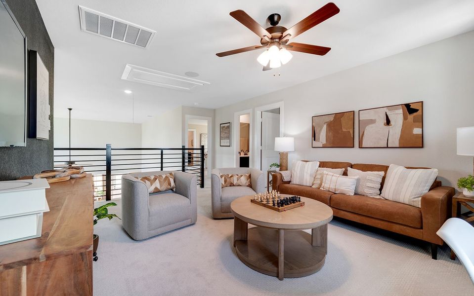 Furnished interior in a model home at River Ranch Meadows in Dayton (Image 52). Furnished interior in a model home at River Ranch Meadows in Dayton (Image 52).