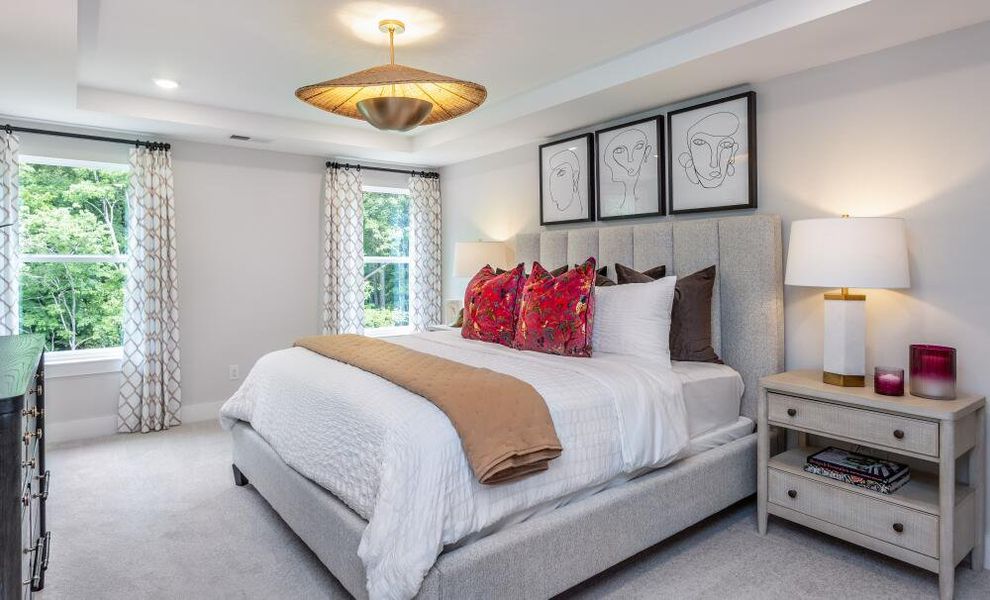Furnished interior in a model home at Running Brook Townes in Durham (Image 21).