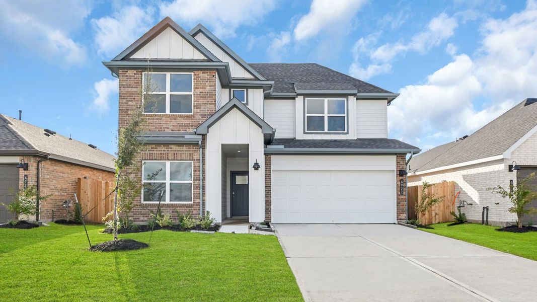 Front exterior of a home in the August Trails community, located in Needville, TX (Image 3).