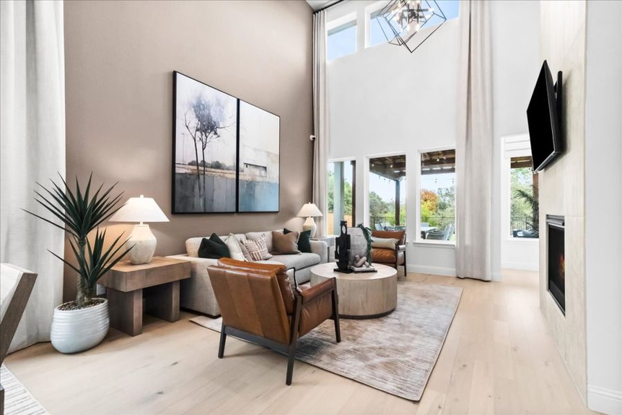 Furnished interior in a model home at The Reserve at Spiritas Ranch in Little Elm (Image 19).