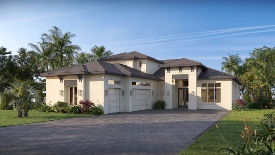 Front exterior of a home in the The Strand community, located in Vero Beach, FL (Image 73).