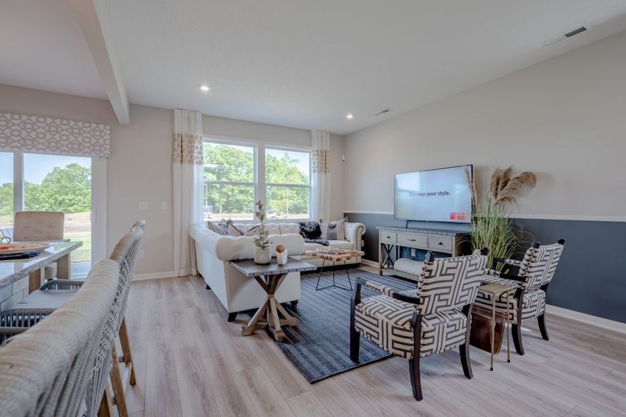 Furnished interior in a model home at Windcrest Farms in Louisville (Image 7).