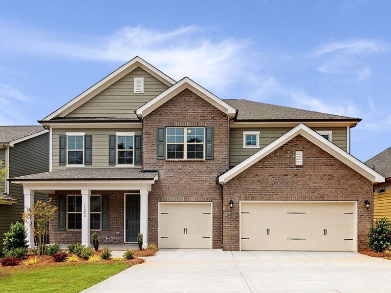 A house with a garage. A house with a garage.