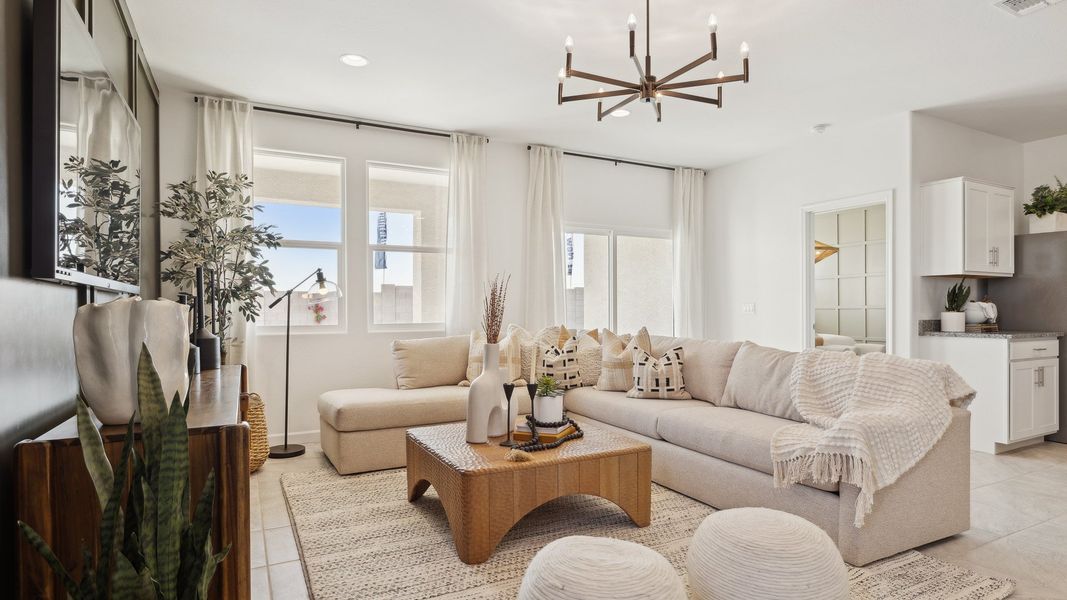 Furnished interior in a model home at Anthem at Merrill Ranch in Florence (Image 81).