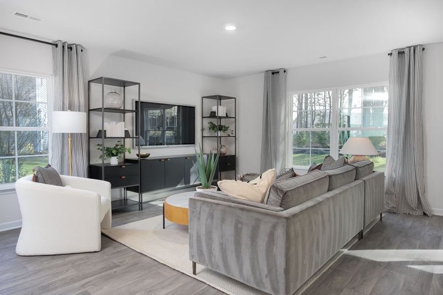 Furnished interior in a model home at The Grove at Riley's Meadow in Haw River (Image 5).