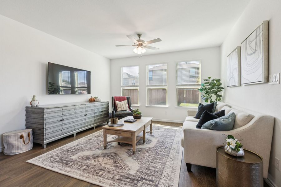 Furnished interior in a model home at Eagle Cove in Denton (Image 8).