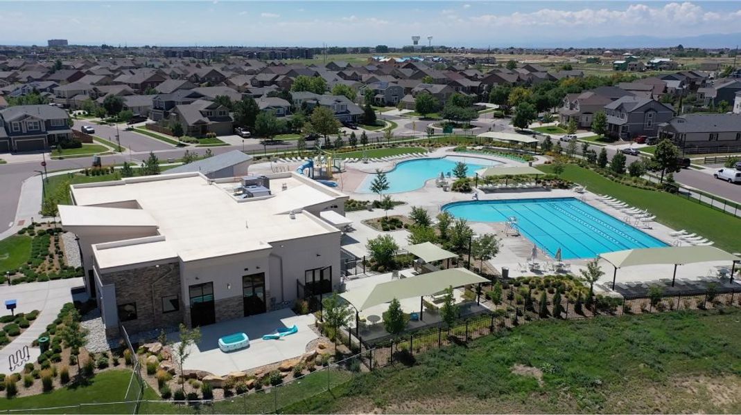 Brighton Crossings clubhouse with pool