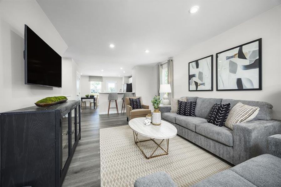 Furnished interior in a model home at Ashley Townhomes in Charlotte (Image 3). Furnished interior in a model home at Ashley Townhomes in Charlotte (Image 3).