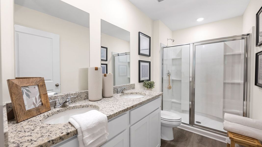 Furnished interior in a model home at Belcourt Landing in Cleveland (Image 21).