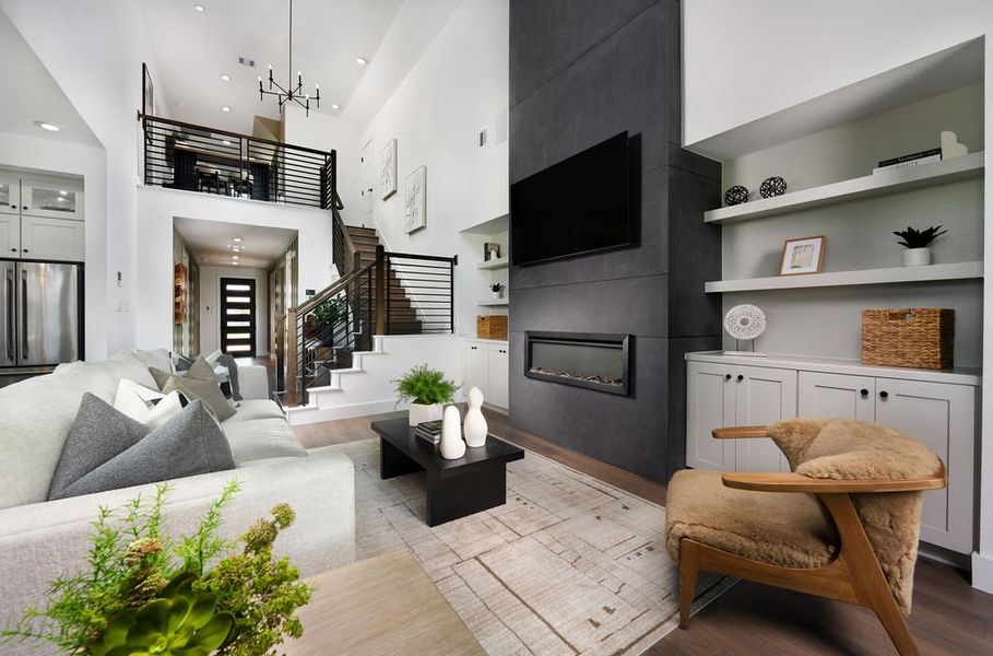 Furnished interior in a model home at Bridgeland: Bridgeland 50' Homesites in Cypress (Image 5).