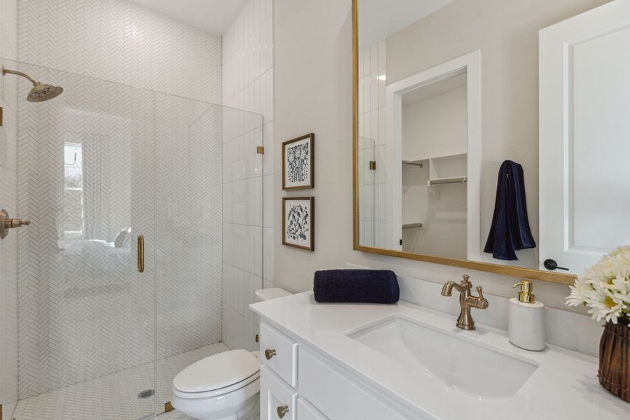 Furnished interior in a model home at Painted Tree 60' Series in McKinney (Image 11).