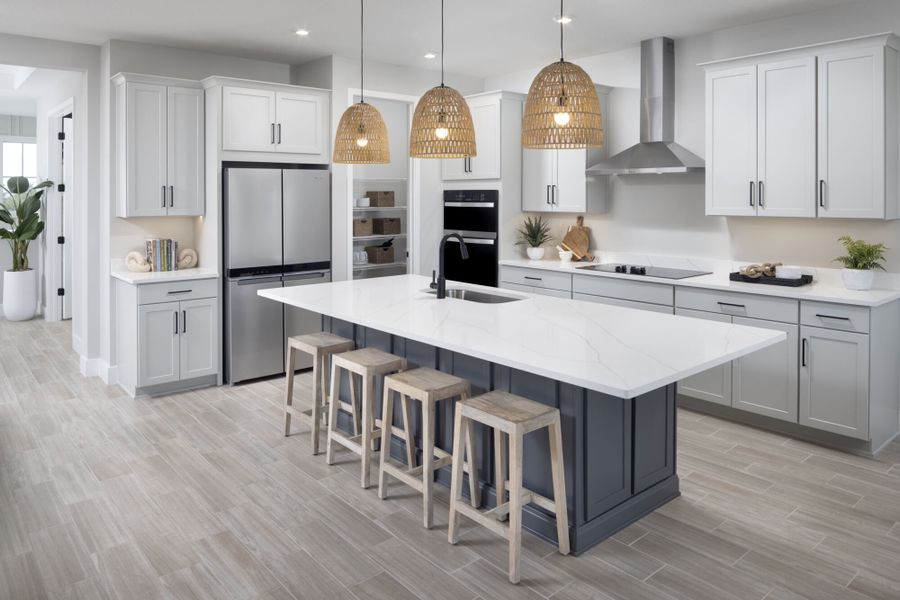 Furnished interior in a model home at Sun Bay Townes in Tampa (Image 6).
