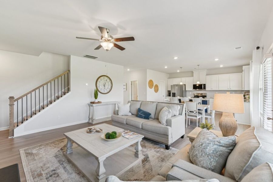 Furnished interior in a model home at The Hills at Cedar Creek in Winder (Image 55).