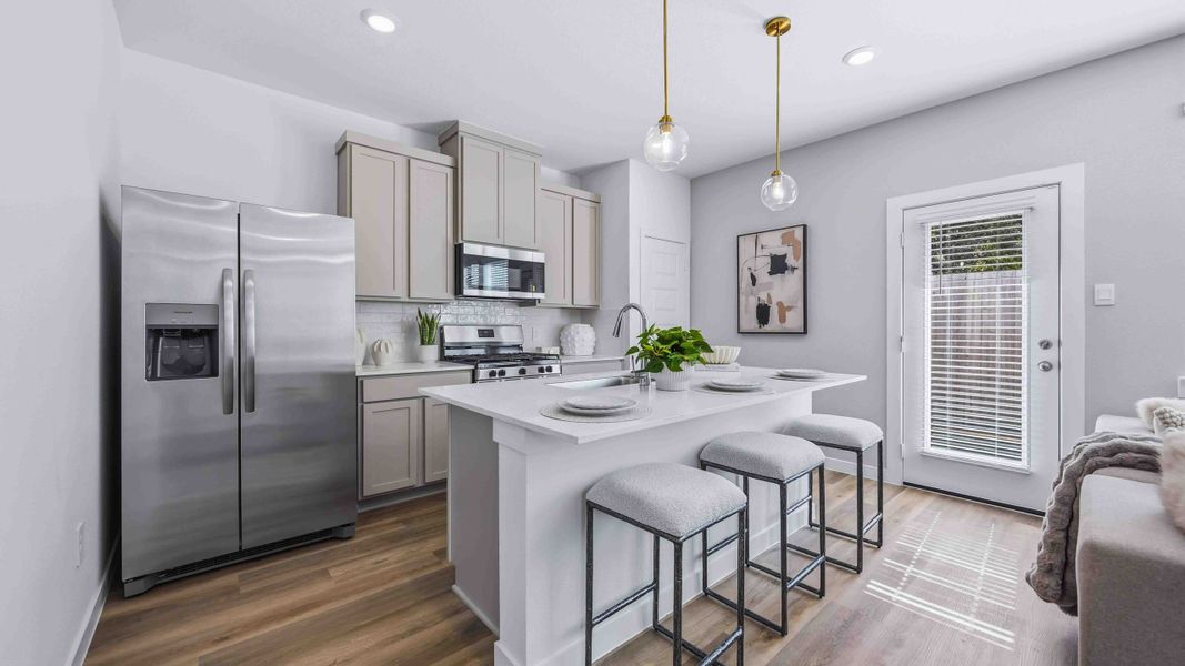 Furnished interior in a model home at Highland Court in Houston (Image 5). Furnished interior in a model home at Highland Court in Houston (Image 5).