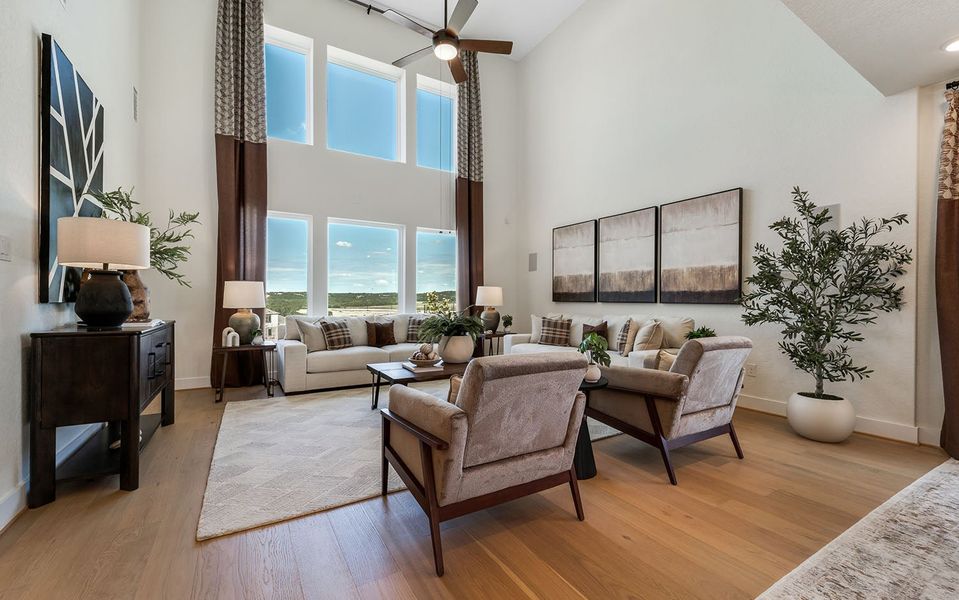 Furnished interior in a model home at The Woodlands at Medina Hills in Mico (Image 7). Furnished interior in a model home at The Woodlands at Medina Hills in Mico (Image 7).