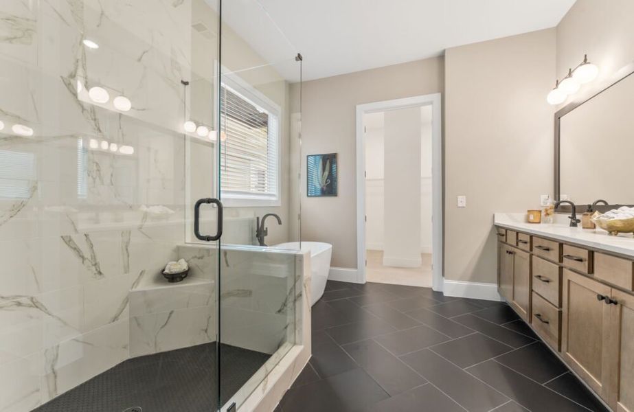 Furnished interior in a model home at The Tillery in Marietta (Image 8).