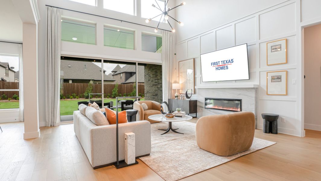 Furnished interior in a model home at Collinsbrook Farm in Frisco (Image 18). Furnished interior in a model home at Collinsbrook Farm in Frisco (Image 18).