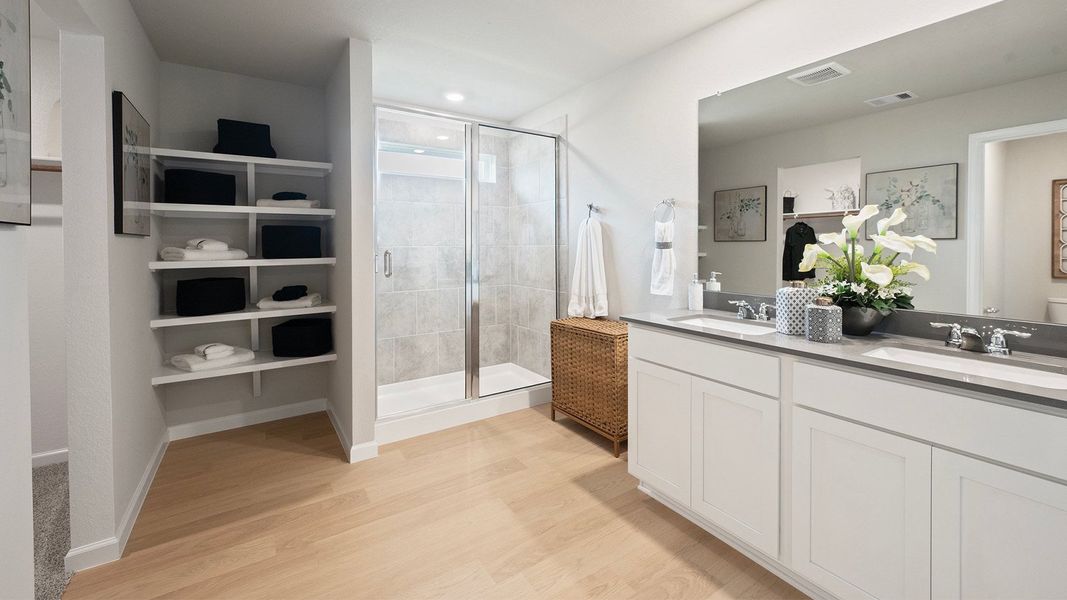 Furnished interior in a model home at Pleasant Hill in Bryan (Image 25).