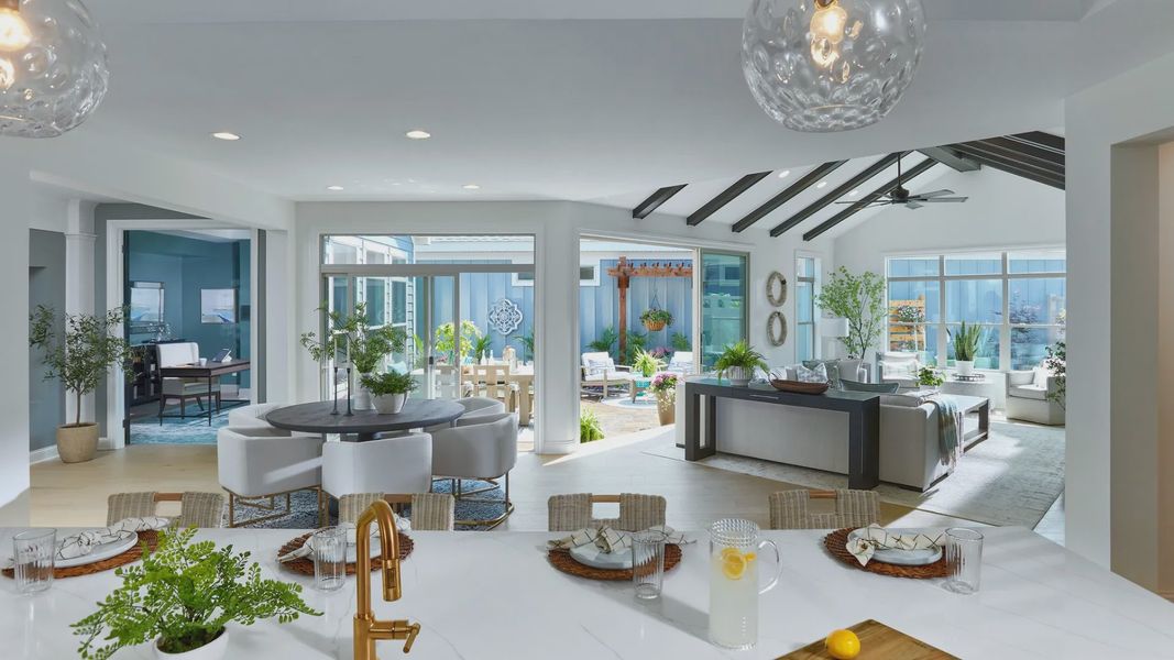 Furnished interior in a model home at The Courtyards at Bailey Farms in Dacula (Image 18).