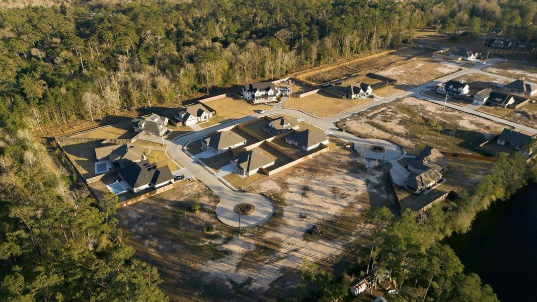 Aerial view of the The Woods community in Lumberton, TX, showing layout and nearby surroundings (Image 14).