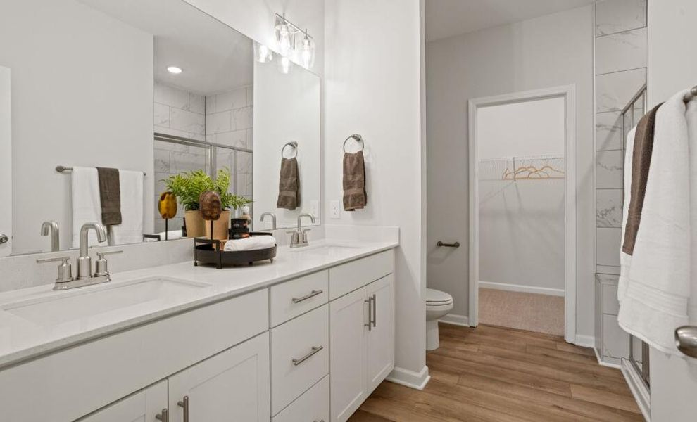 Furnished interior in a model home at East Main Townes in Spartanburg (Image 22).