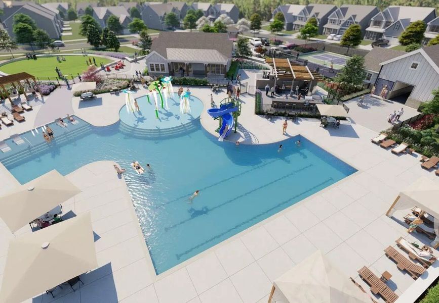 Image 1 of the Crescent Mills master-planned community in Clayton, NC.