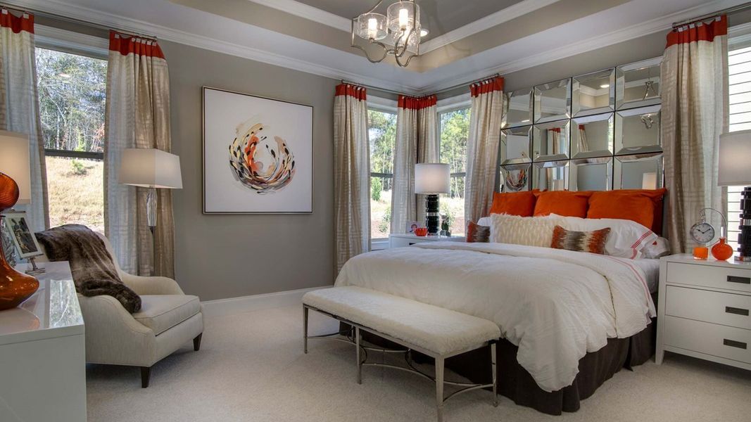 Furnished interior in a model home at The Ponds in Summerville (Image 4).