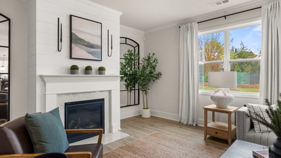 Furnished interior in a model home at Haven Abbey in Cumming (Image 34).